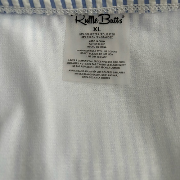 Ruffle Butts Women's Seersucker Peplum Tankini Set XL - Picture 8 of 8